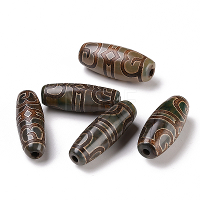 Tibetan Style dZi Beads TDZI-E004-16-1