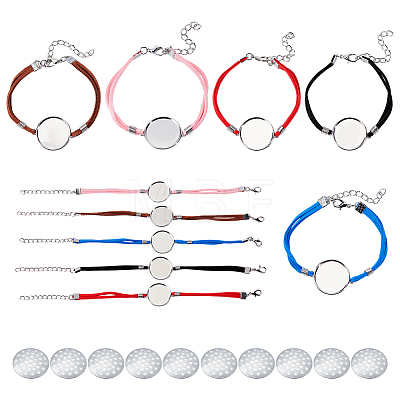 10Pcs 5 Colors Faux Suede Cord Bracelet Making DIY-ME0003-70-1