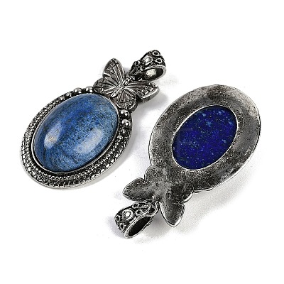 Dyed Natural Lapis Lazuli Pendants G-I370-09AS-03-1