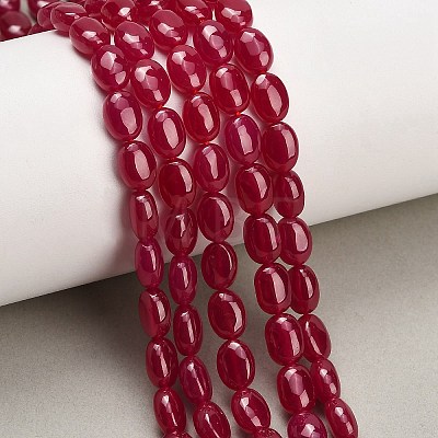 Lab Grown Red Corundum Beads Strands GG-CBAC488-02C-1