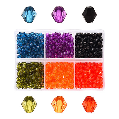 Transparent Acrylic Beads TACR-YW0001-4MM-04-1