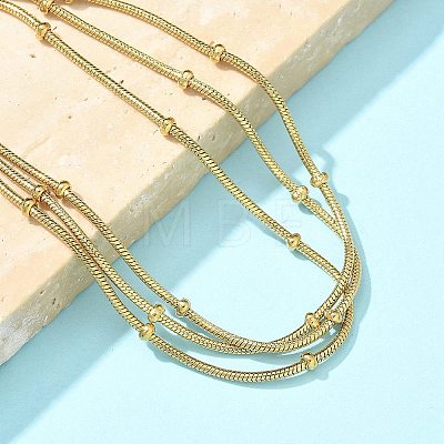 304 Stainless Steel Snake Chain Bracelets for Women BJEW-U019-04G-04-1