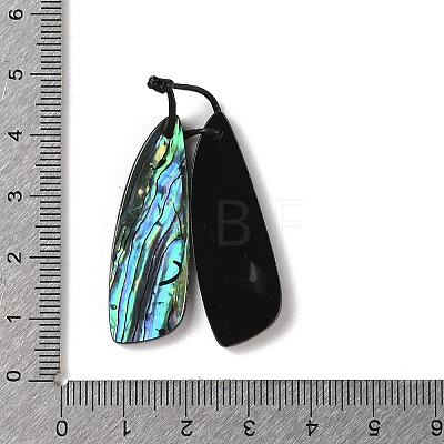 2Pcs Natural Abalone Shell/Paua Shell Pendants SHEL-A005-01A-1