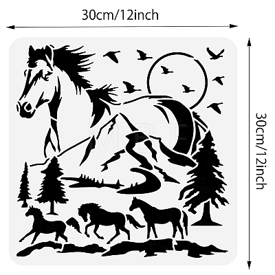 PET Hollow Out Drawing Painting Stencils DIY-WH0391-0111-1