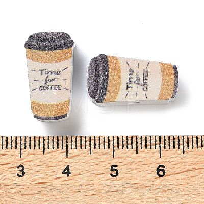 Printed Wood Beads WOOD-Z002-01B-1