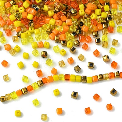 500Pcs Cube Glass Beads GLAA-YWC0005-01D-1