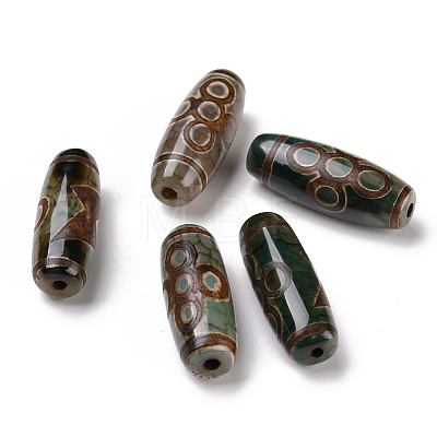 Tibetan Style dZi Beads TDZI-E004-11-1