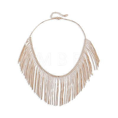 Brass Multiple Tassel Bib Necklaces for Women WGB3B70-01-1
