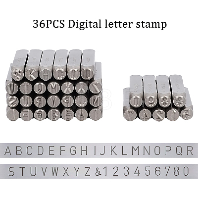 Iron Metal Stamps Set AJEW-PH0002-06-1