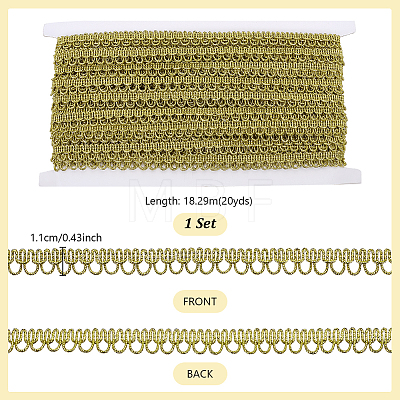 Polyester Centipede Braided Wavy Ribbon OCOR-WH0082-584-1