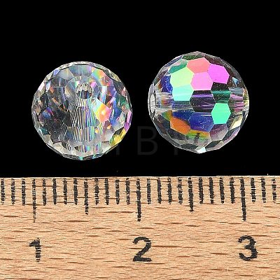 Half Rainbow Plated Glass Beads X-EGLA-P059-02B-HR02-1