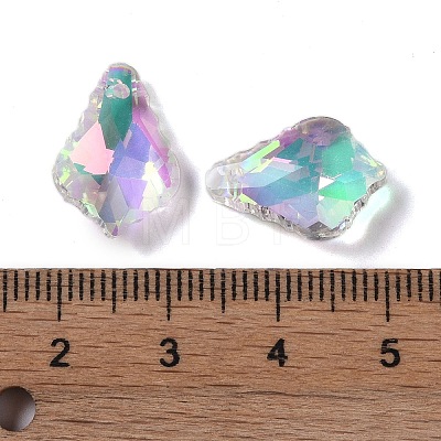 AB Color Plated Electroplate Glass Pendants EGLA-O003-06C-12-1