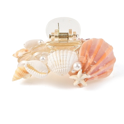Shell & Starfish Shape Natural Shell Hair Claw Clips PHAR-TA000008-1