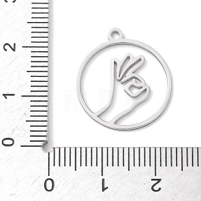 304 Stainless Steel Pendants STAS-Z131-01D-P-1