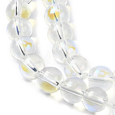 Electroplate Glass Beads Strands EGLA-Q062-8mm-A08-1