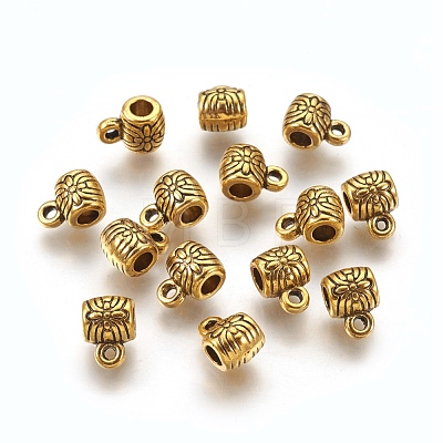 Tibetan Style Alloy Tube Bails X-GAB698Y-1