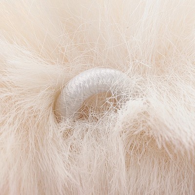 Handmade Faux Rabbit Fur Pom Pom Ball Covered Pendants X-WOVE-F020-A04-1