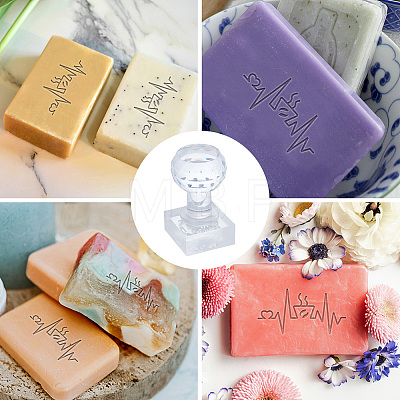 Clear Acrylic Soap Stamps DIY-WH0446-003-1