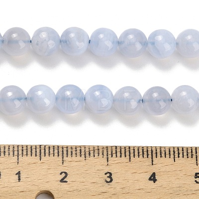 Natural Blue Lace Agate Beads Strands G-L634-B02-6mm-1