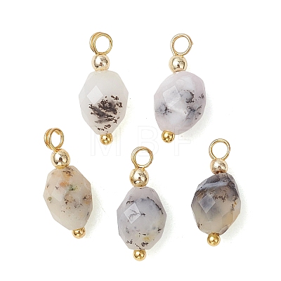 Natural Flower Opal Pendants PALLOY-JF05389-1