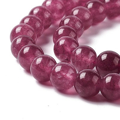 Natural Jade Imitation Garnet Beads Strands G-I334-02B-1