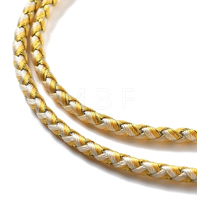 Polyester Cord Braided Necklace Makings MAK-L043-03G-10-1