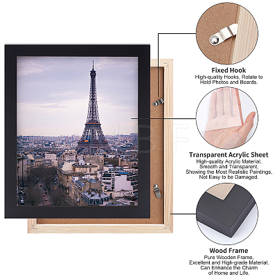 Wood Picture Frame DJEW-WH0050-08B-1