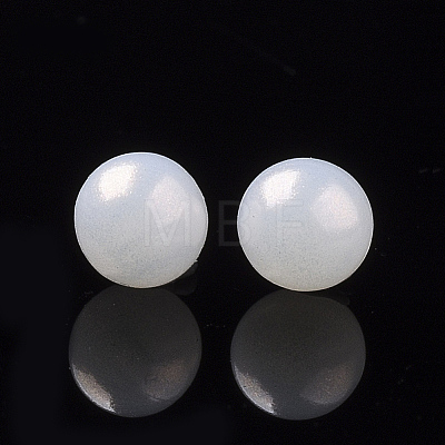 ABS Plastic Imitation Pearl Beads SACR-N005-B-02-1