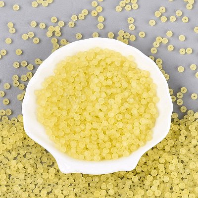 FGB Frosted Transparent Glass Seed Beads SEED-N013-02A-02-1