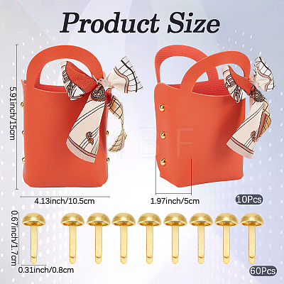 10 Bags PU Leather Wedding Candy Tote Boxes CON-CL0001-20B-1