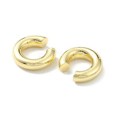 Rack Plating Brass Ring Cuff Earrings for Women EJEW-H135-01G-02-1