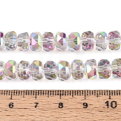 Electroplate Transparent Glass Beads Strands EGLA-N022-04A-D18-1