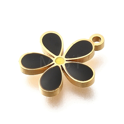 Brass Enamel Charms STAS-Q347-14G-01-1-1