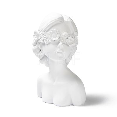 Girl Bust Resin Necklace Display Stands ODIS-A012-05A-1