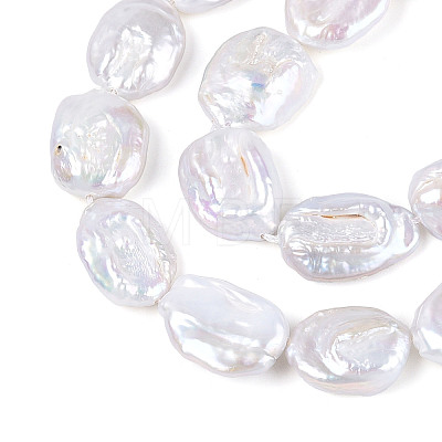 Natural Baroque Keshi Pearl Beads Strands PEAR-S020-T10-01-1