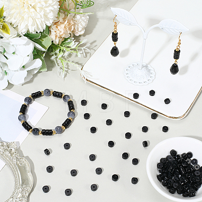 1 Strand Natural Black Onyx Beads Strands G-PA0002-32-1