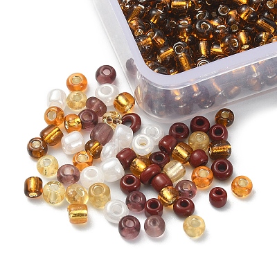 42G 6 Color 8/0 Transparent Glass Seed Beads SEED-FS0001-12-1