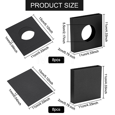 16Pcs 2 Styles Square Cardboard Boxes CON-BC0006-89-1