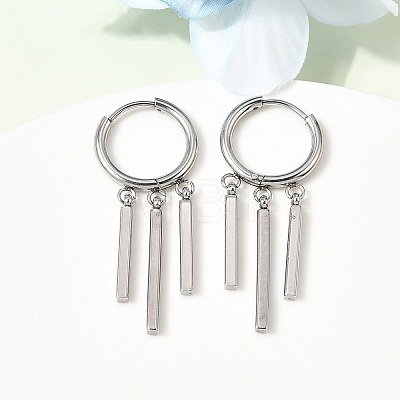 Stick 304 Stainless Steel Chandelier Earrings EJEW-L309-02A-P-1