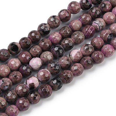 Natural Fire Crackle Agate Beads Strands G-C082-A01-35-1