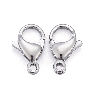 304 Stainless Steel Lobster Claw Clasps STAS-AB13-1