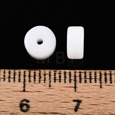 Opaque Solid Color Glass Beads GLAA-N007-6x3mm-A10-1