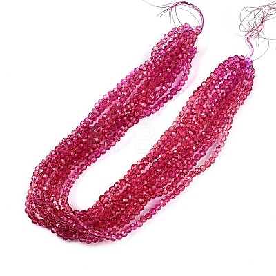 Baking Paint Transparent Glass Beads Strands X-DGLA-A035-T4mm-A03-1