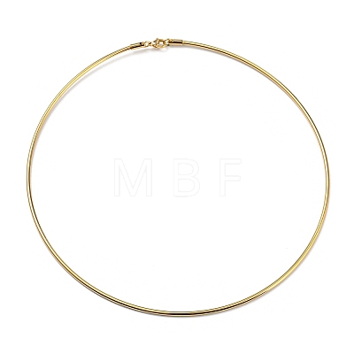 PVD Vacuum Plating 202 Stainless Steel Wire Choker Necklace with Clasp LS-NJEW-H011-08G-1