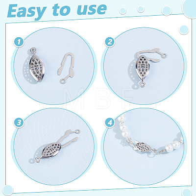 60Pcs 3 Colors Stainless Steel Box Clasps STAS-GA0002-32-1