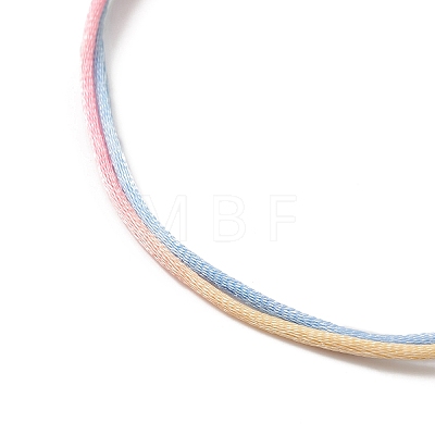 Dyed Gradient Color Adjustable Nylon Thread Cord Braided Bracelet Making AJEW-JB01161-1