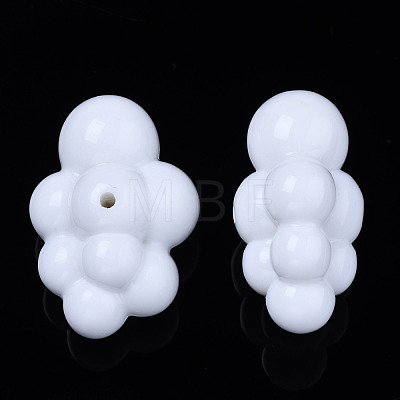 Opaque Acrylic Beads X-OACR-N130-020A-B01-1