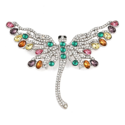 Alloy Rhinestone Lapel Pin Brooch for Clothes RB-CBA075A-01-1