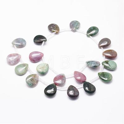 Natural Indian Agate Beads Strands G-N0173-01-15x20mm-1