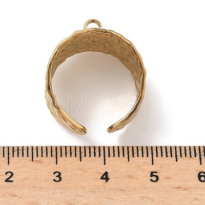 Hammered 304 Stainless Steel Loop Ring Base STAS-G375-01G-1